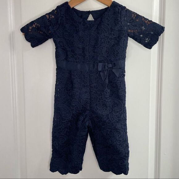 Janie and Jack Lace Romper - Picture 1 of 6